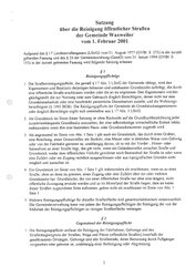 Satzung Reinigung oeffentlicher Strassen