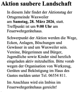 Aktion saubere Landschaft